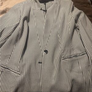 Lane Bryant Black and White Houndstooth Jacket